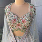 Multi-Colour Silk Designer Lehenga with Sequins & Resham Work