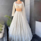 White Heavy Embroidered Non-Bridal Lehenga with Soft Net Dupatta
