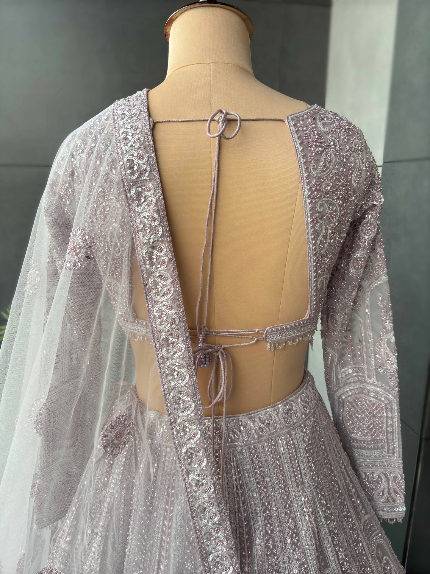 Dusty Rose Intricate Embroidered Non Bridal Lehenga Set