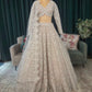 Taupe Brown Embroidered Lehenga Choli with Net Dupatta