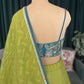Multi-Colour Silk Lehenga with Zari Pearl & Sequins Work