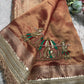 Grand Saree with Handcrafted Royal Elephant Zardozi & Bead Embroidery