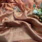 Grand Saree with Handcrafted Royal Elephant Zardozi & Bead Embroidery