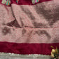 Red Saree with Handcrafted Royal Elephant Zardozi & Bead Embroidery