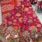 Saree with Heavy Multicolour Zardozi Floral & Fauna Embroidery | Pearl & Sequin Border