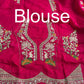 Saree with Heavy Multicolour Zardozi Floral & Fauna Embroidery | Pearl & Sequin Border
