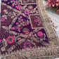 Saree with Multicolour Meenakari Floral Jaal Weave & Heavy Pearl Zardozi Border