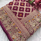Saree with All-Over Shikargah Elephant & Royal Figurine Meenakari Weave