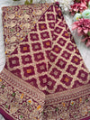 Saree with All-Over Shikargah Elephant & Royal Figurine Meenakari Weave