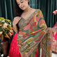 Regal Floral Embroidered Saree With Ornate Border Detailing