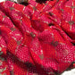 Designer Red Saree with Heavy Embroidered Peacock Border