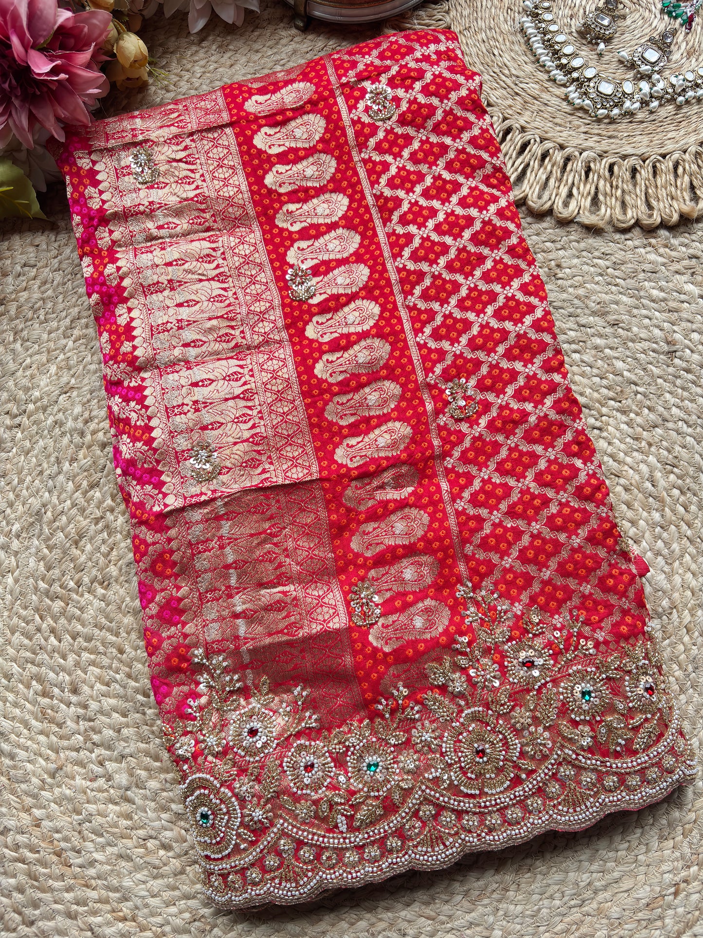 Grand Designer Readymade Saree Blouse with Heavy Zari Embroidery