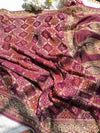 Elegant Wine Saree with Zari Work & Designer Border