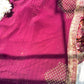 Elegant Wine Saree with Zari Work & Designer Border