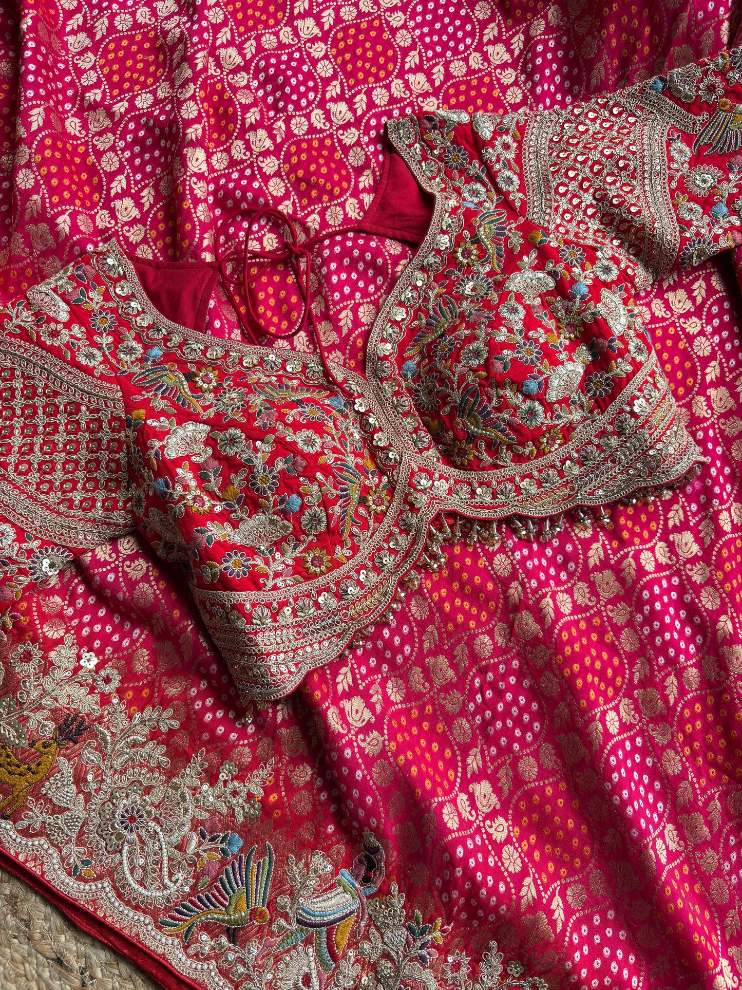 Designer Readymade Saree Blouse with Banarasi Silk Saree