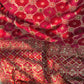 Bridal Red Dseigner Saree with Heavy Embroidery & Pearl Border