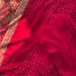 Bridal Red Dseigner Saree with Heavy Embroidery & Pearl Border