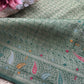 Mustard Yellow Banarasi Kanchipuram Silk Saree with Green Zari Border
