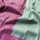 Sky Blue Banarasi Kanchipuram Silk Saree with Green Zari Border