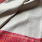 Ivory Banarasi Kanchipuram Silk Saree with Green Zari Border