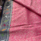 Pink Banarasi Kanchipuram Silk Saree with Green Zari Border