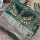 Gajgamini Saree with Elephant Embroidery & Pearl Border Festive Saree