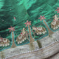Gajgamini Saree with Elephant Embroidery & Pearl Border Festive Saree