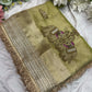 Green Colour Gajraj Maharani Saree With zari border