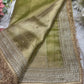 Green Colour Gajraj Maharani Saree With zari border