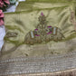 Green Colour Gajraj Maharani Saree With zari border