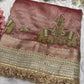 Rustic Pink Gajraj Maharani Saree With zari border