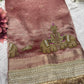 Rustic Pink Gajraj Maharani Saree With zari border