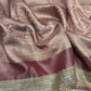 Rustic Pink Gajraj Maharani Saree With zari border