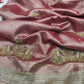 Rustic Pink Gajraj Maharani Saree With zari border