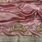 Rustic Pink Gajraj Maharani Saree With zari border
