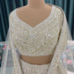 Heavy Embroidered Lehenga with Half-Sleeve Blouse & Net Dupatta