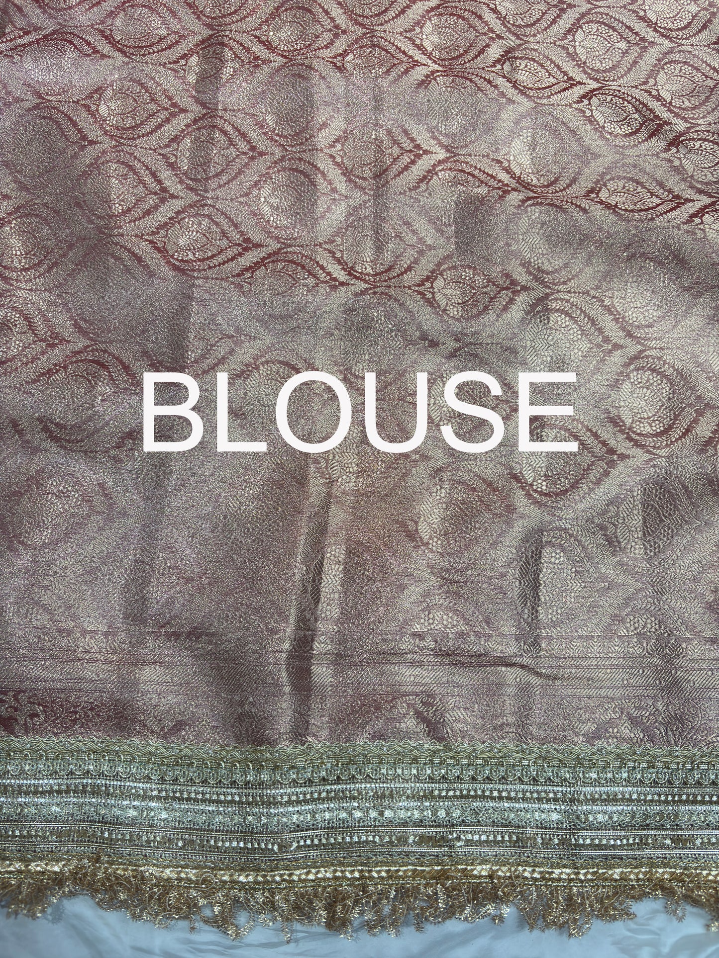 Rustic Pink Gajraj Maharani Saree With zari border