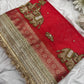 Red Colour Gajraj Maharani Saree With zari border