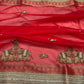 Red Colour Gajraj Maharani Saree With zari border