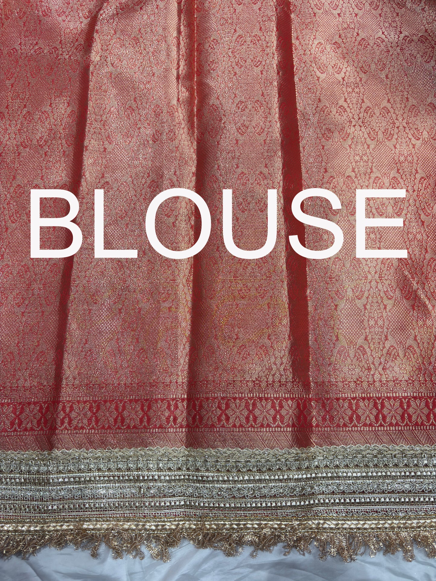 Red Colour Gajraj Maharani Saree With zari border