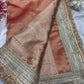 Rust Colour Gajraj Maharani Saree With zari border