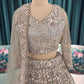 Gold Embroidered Non-Bridal Lehenga with Full-Sleeve Blouse