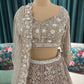 Heavy Embroidered Lehenga with Full-Sleeve Blouse & Net Dupatta