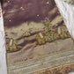 Mauve Colour Gajraj Maharani Saree With zari border