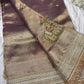 Mauve Colour Gajraj Maharani Saree With zari border