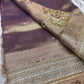 Mauve Colour Gajraj Maharani Saree With zari border