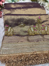 Mauve Colour Gajraj Maharani Saree With zari border