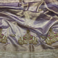 Mauve Colour Gajraj Maharani Saree With zari border