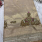 Golden Colour Gajraj Maharani Saree With zari border