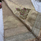 Golden Colour Gajraj Maharani Saree With zari border